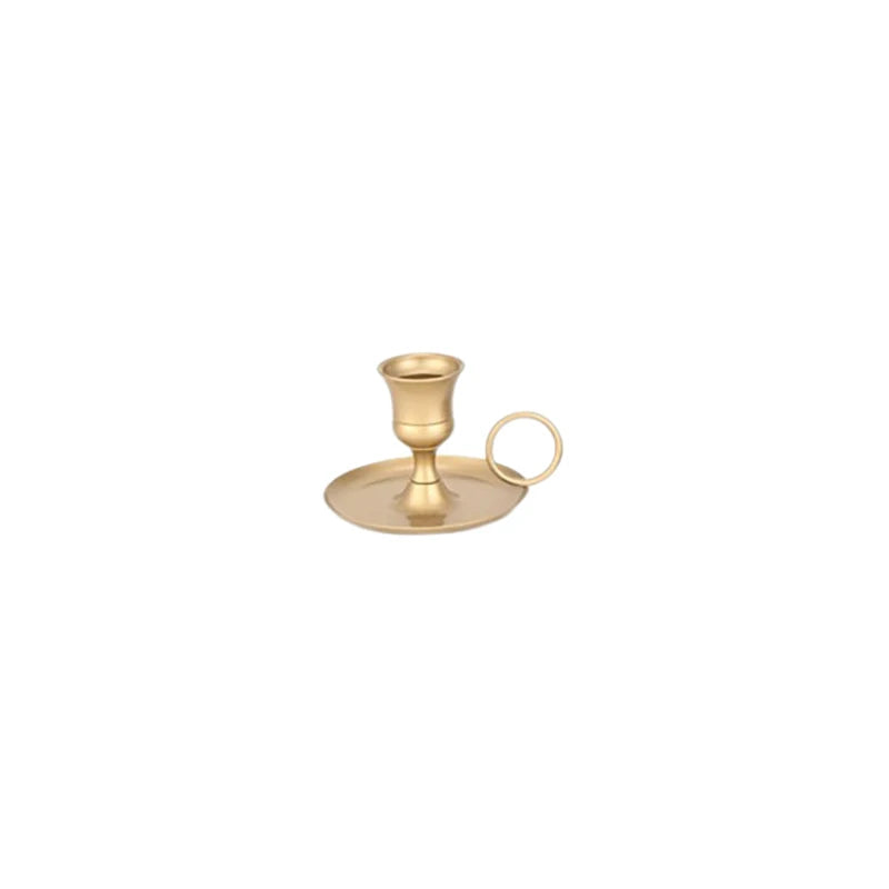 Sculpted Metal Candlestick Holder