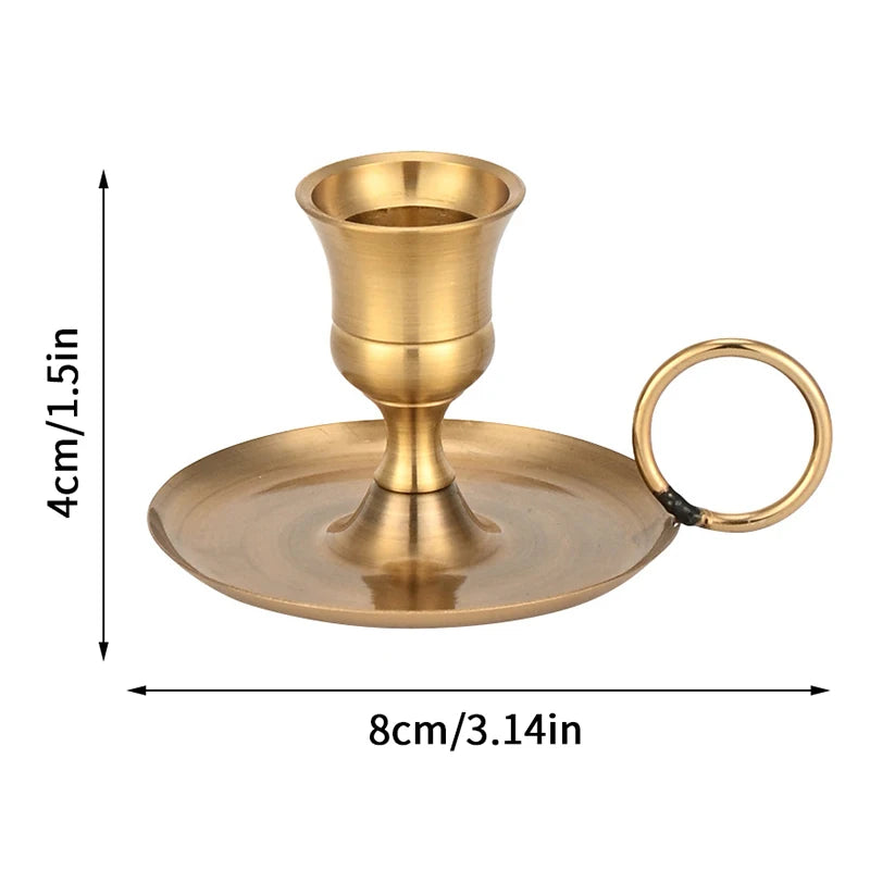Sculpted Metal Candlestick Holder